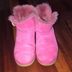 UGG Women’s Mini Bailey Button Boot - pink